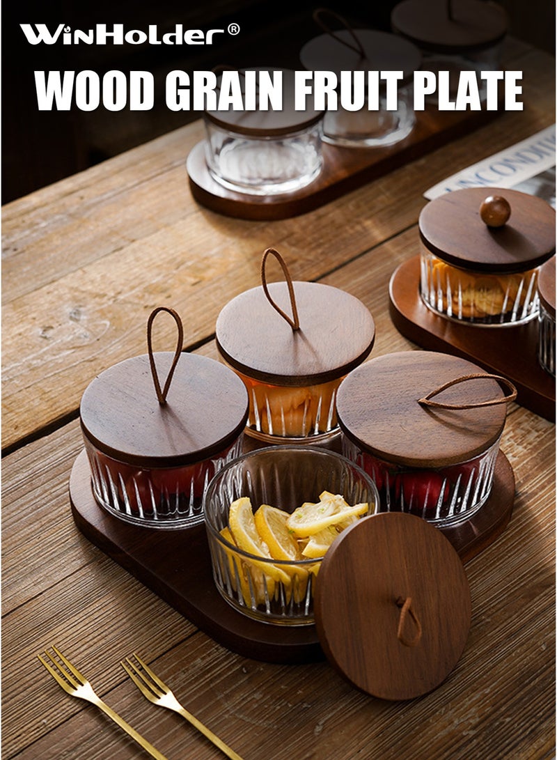 WinHolder Wood Grain Fruit Plate – Versatile Serving Tray for Dried Fruits, Nuts, Candy, Cookies, Chips, and Party Snacks - Image 2